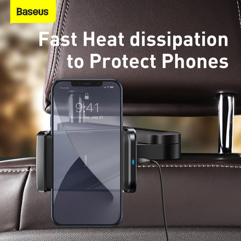 Baseus Energy Storage Car Backseat Phone Holder Mount 15W Wireless Charger