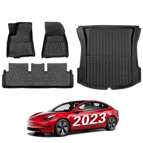 TPE Floor Mats for Tesla Model 3（2021-2023 ）