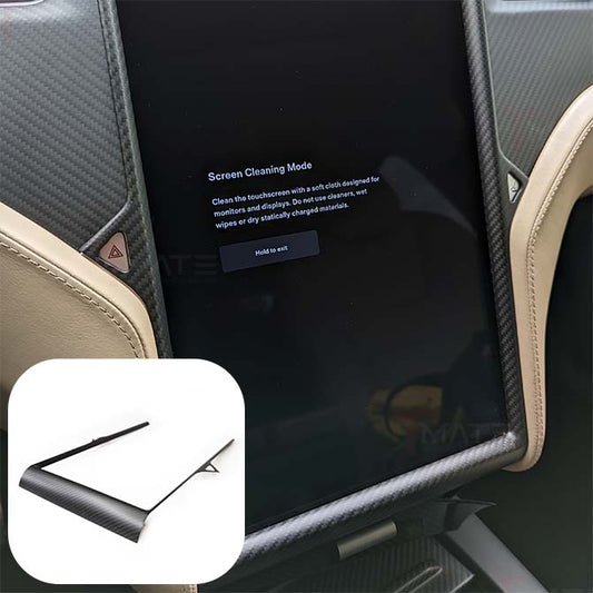 2012-2020 | Model S & X Display Screen Bezel Overlay - Real Molded Carbon Fiber