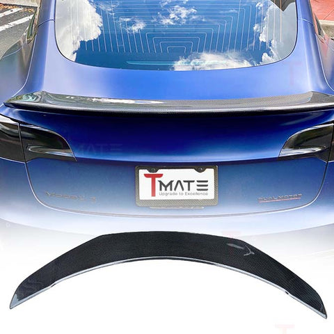 2017-2023 | Model 3 Jupiter V-Style Spoiler - Real Molded Carbon Fiber