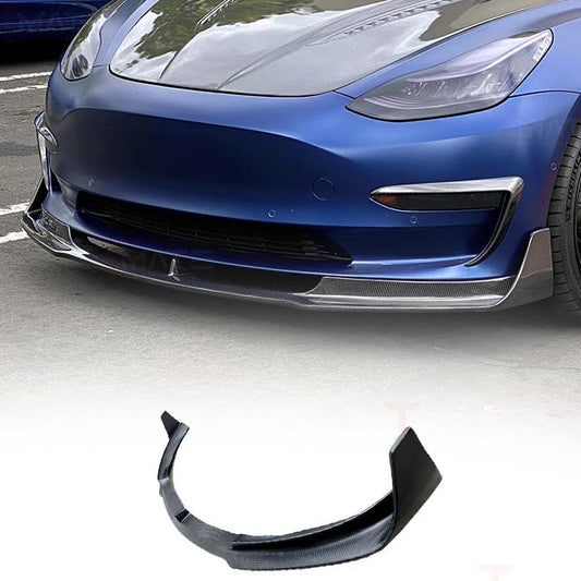 2017-2023 | Model 3 Viento Aero Front Lip - Real Molded Carbon Fiber