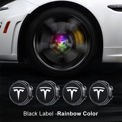 Tesla Logo Model 3/Y LED Logo Center Caps Wheel Hub Caps Cover 4PCS