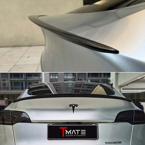 Tesla Model Y  Real Dry Carbon Fiber Spoiler