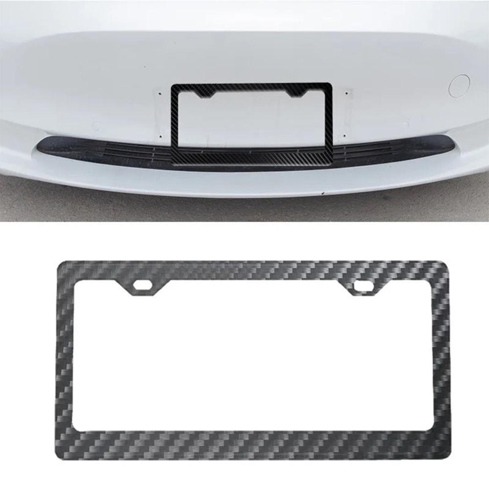 License Plate Carbon Fiber USA Standard For Tesla Model 3 2017-2021