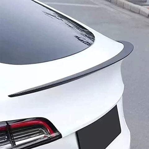 Model 3 Carbon Fiber Spoiler for Tesla Model 3 2017-2023 Rear Trunk Spoiler Rear Trunk Lid Wing Spoiler Aftermarket Car Parts Cars Rear Spoiler Car Styling Kits Model 3 Accessories (B Style)