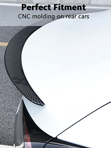 Model 3 Carbon Fiber Spoiler for Tesla Model 3 2017-2023 Rear Trunk Spoiler Rear Trunk Lid Wing Spoiler Aftermarket Car Parts Cars Rear Spoiler Car Styling Kits Model 3 Accessories (B Style)