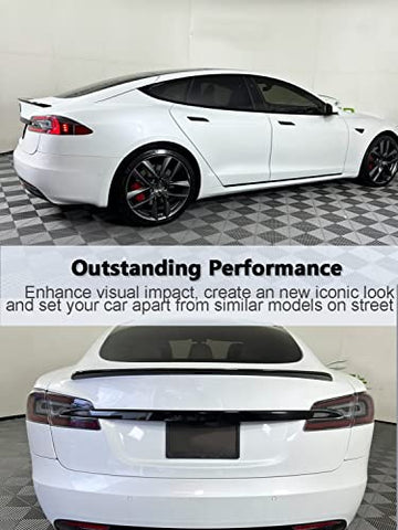 Model S Carbon Fiber Trunk Spoiler Wing for Tesla Model S 2012-2023 Rear Spoiler Lid Aftermarket Car Parts Cars Rear Wing Car Styling Kits Model S Accessories