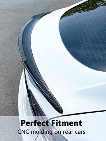 Model S Carbon Fiber Spoiler Wing for Tesla Model S 2012-2022 Rear Spoiler Lid Car Parts Car Rear Wing Car Styling Kits Model S Accessories