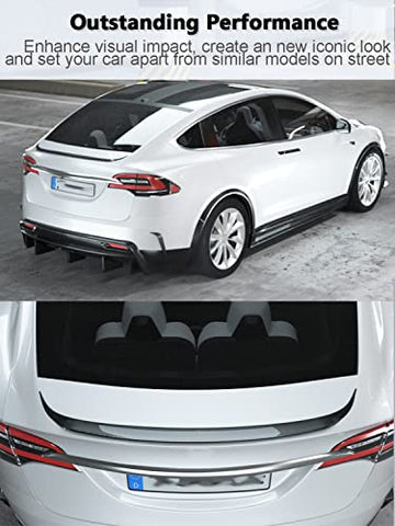 Model X Carbon Fiber Trunk Spoiler Wing for Tesla Model X 2016-2023 Rear Spoiler Lid Aftermarket Car Parts Cars Rear Wing Car Styling Kits Model X Accessories