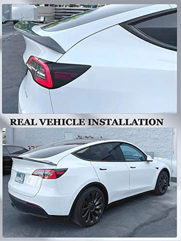 Model Y Carbon Fiber Trunk Spoiler for Tesla Model Y 2020-2023 HighKick Rear Wing Spoiler Body Kits Factory Outlet Enhanced Aerodynamics and Aesthetics