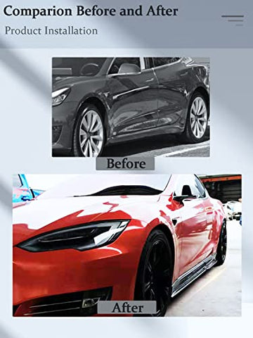 Modle S Carbon Fiber Side Skirts for Tesla Model S 2014-2020 Body Kits Rocker Panels Side Trim Spoiler Side Skirts Extensions for Tesla Model S Accessories