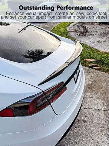 Model S Carbon Fiber Spoiler Wing for Tesla Model S 2012-2022 Rear Spoiler Lid Car Parts Car Rear Wing Car Styling Kits Model S Accessories