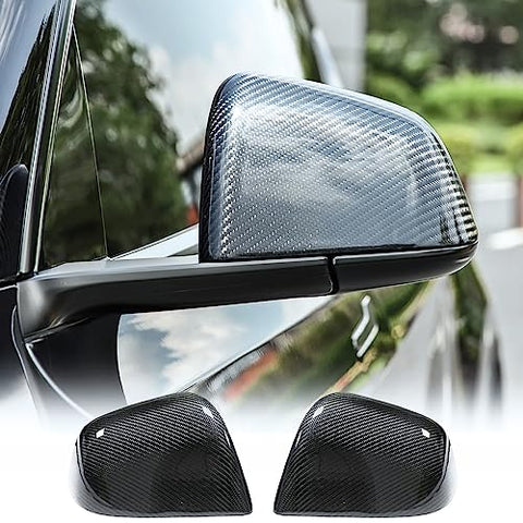 Model Y Mirror Caps Dry Carbon Fiber Car Rearview Mirror Cover Caps for Tesla Model Y 2020-2023 Add-on Model Y Exterior Accessories (Glossy)