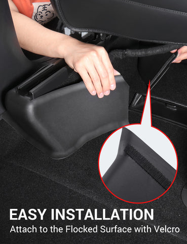 Tesla Model Y Underseat Protector TPE Seat Slide Rail Pad Cover Anti Kick Seat Base Cover for Model Y Interior Accessories 2021-2023 Black