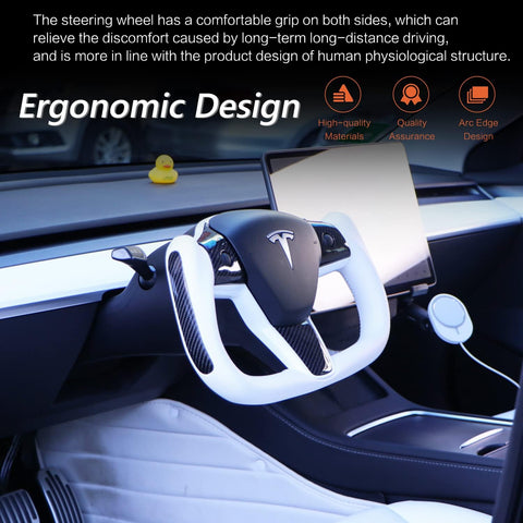 Universal Yoke Ergonomic Steering Wheel Upgrade For Tesla Model 3/Y