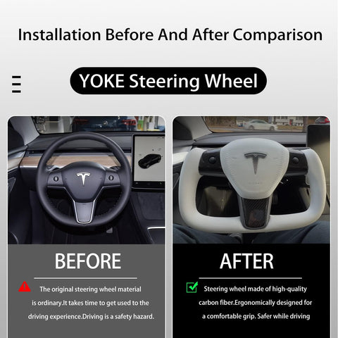 Universal Yoke Ergonomic Steering Wheel Upgrade For Tesla Model 3/Y