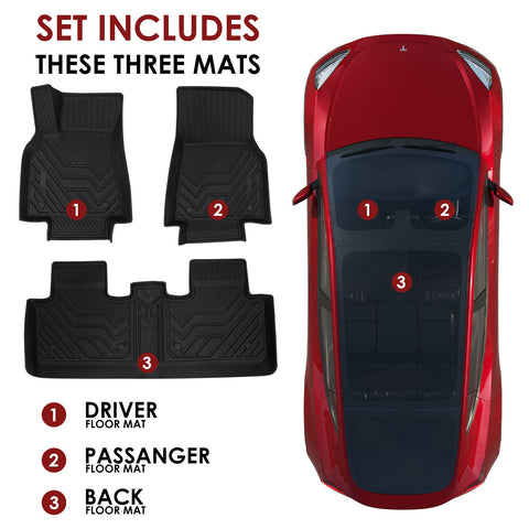 TPE Floor Mat for 2020-2023 Tesla Model Y