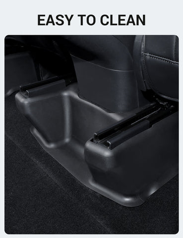 Tesla Model Y Underseat Protector TPE Seat Slide Rail Pad Cover Anti Kick Seat Base Cover for Model Y Interior Accessories 2021-2023 Black