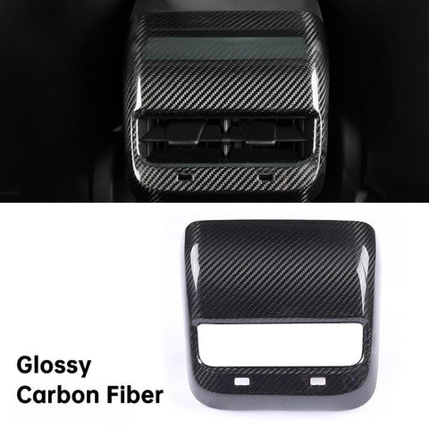 [Real Carbon Fiber] Tesla Model 3/Y Backseat Vent Overlay. Center Console Wrap Cover (2017-2023)