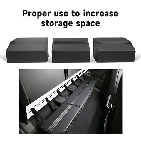 Tesla Cybertruck Upgraded Under Seat Storage Box 3 Compartments Tool Box Organizer Underseat Storage Bag