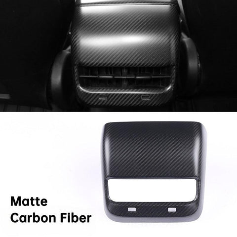 [Real Carbon Fiber] Tesla Model 3/Y Backseat Vent Overlay. Center Console Wrap Cover (2017-2023)