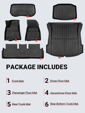 TPE Floor Mats for Tesla Model 3（2021-2023 ）