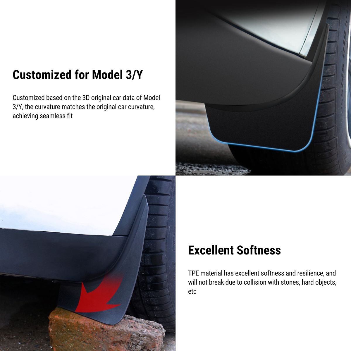 tesla model 3 mud flaps