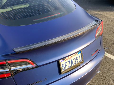 2017-2023 | Model 3 TRIMLINE Spoiler - Real Molded Carbon Fiber