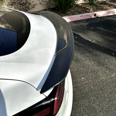 2017-2023 | Model 3 Colossal Rear Wing Spoiler - Real Molded Carbon Fiber