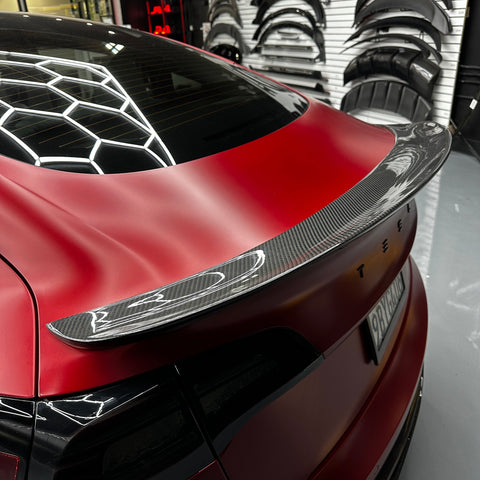 2017-2023 | Model 3 Europa Rear Spoiler - Real Molded Carbon Fiber