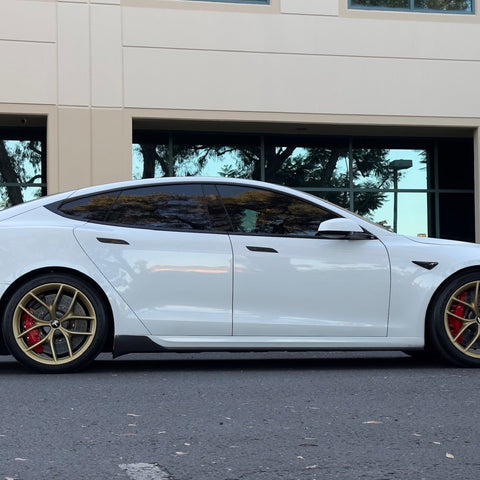 2021+ | Model S Side Skirts - Real Molded Carbon Fiber