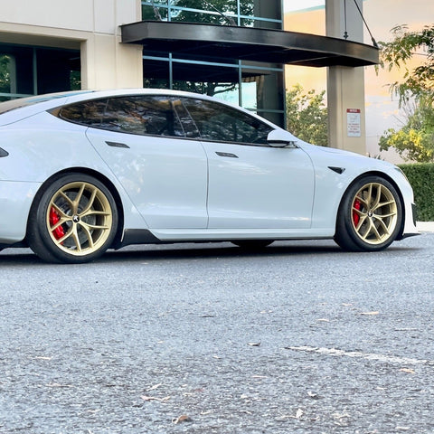 2021+ | Model S Side Skirts - Real Molded Carbon Fiber