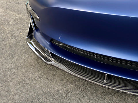 2017-2023 | Model 3 Viento Aero Front Lip - Real Molded Carbon Fiber