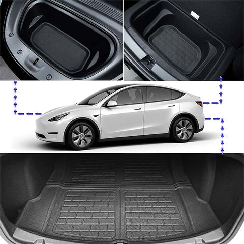 Model 3/Y Waterproof Floor Mats All Weather Floor Liners (Full Set)