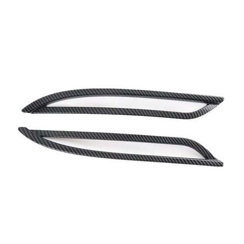 Model 3 Rear Bumper Reflector Frames (1 Pair) - Hydro Carbon Fiber Coated - Glossy