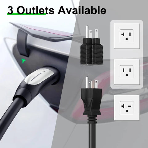 Optimized TMATE Portable EV Charger for Tesla (Levels 1-2 Compatibility)