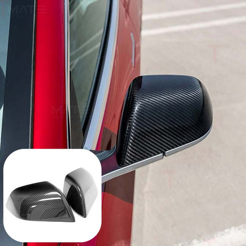 Precision Carbon Fiber Side Mirror Caps (Set of 2 Covers) For Tesla Model 3