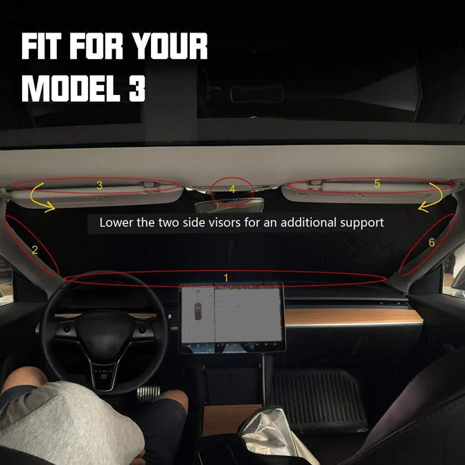 Tesla Model S3XY Windshield Sunshade