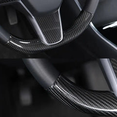 tesla carbon fiber steering wheel cover