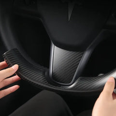 tesla carbon fiber steering wheel cover