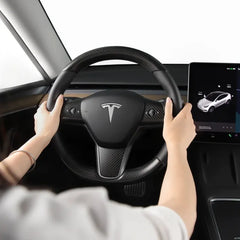 tesla carbon fiber steering wheel cover