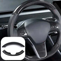 tesla carbon fiber steering wheel cover