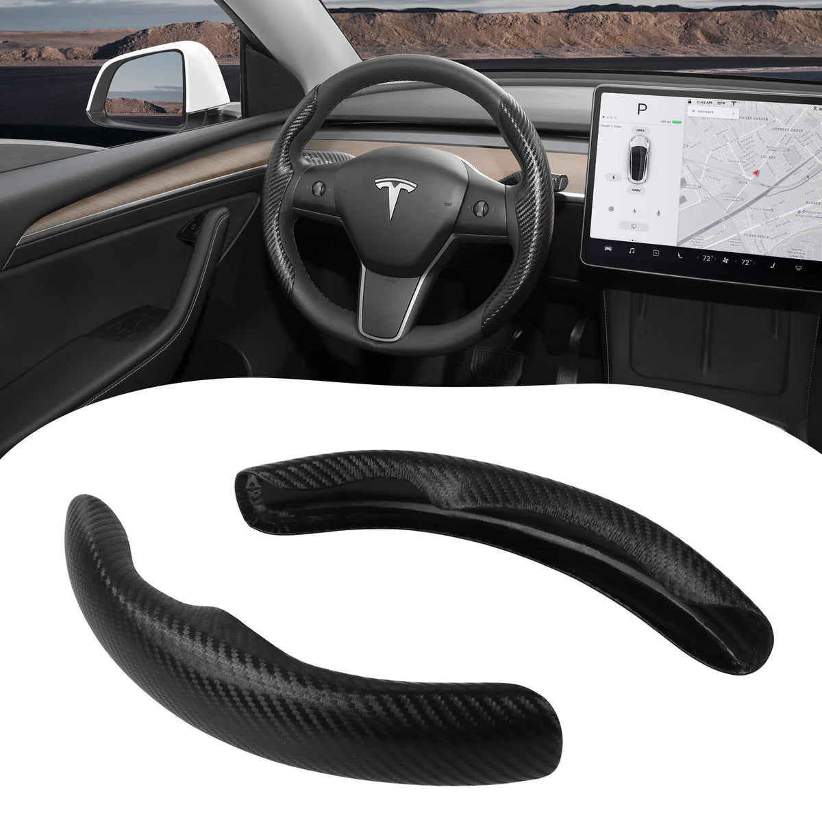 tesla steering wheel wrap