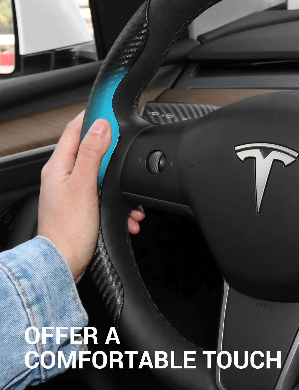 tesla steering wheel wrap