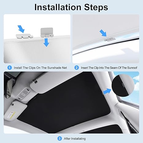 tesla model x glass roof sunshade