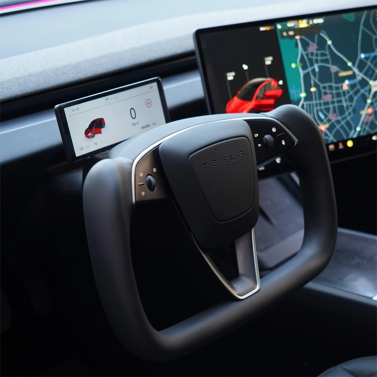 tesla model 3 highland yoke steering wheel