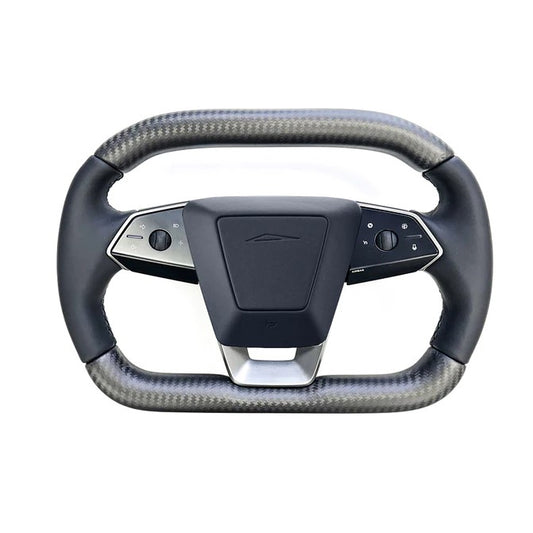 Tesla Cybertruck Carbon Fiber Squircle Yoke Steering Wheel