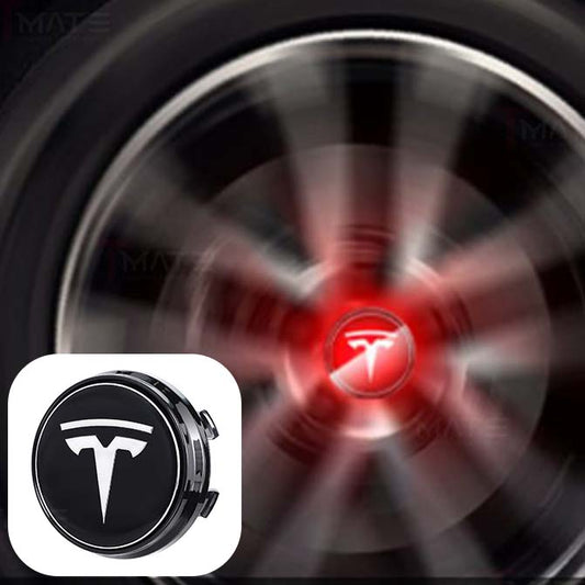 Tesla Logo Model 3/Y LED Logo Center Caps Wheel Hub Caps Cover 4PCS