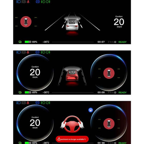 Tesla Model 3/Y 8.9 Integrierter Armaturenbrett-Bildschirm Digitales Kombiinstrument mit Kamera FY9-C