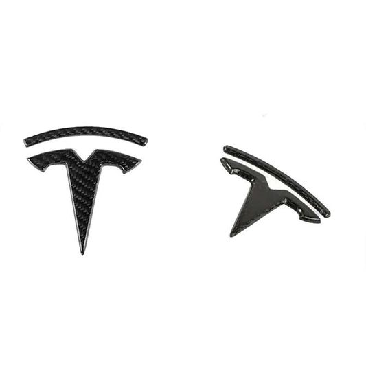 Tesla Model 3/Y Logo - Echte Kohlefaser 